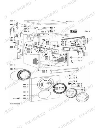 Схема №1 AWO/D 7727 с изображением Блок управления для стиральной машины Whirlpool 480111100214