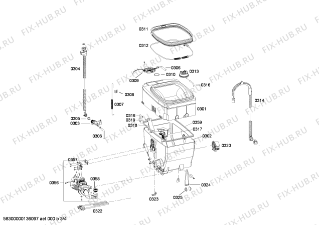 Схема №1 WOT20521IT с изображением Панель управления для стиральной машины Bosch 00672863