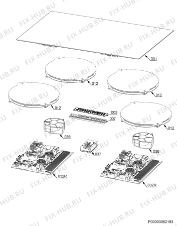 Схема №1 HK854400IB FB4 с изображением Поверхность для плиты (духовки) Aeg 5618138118