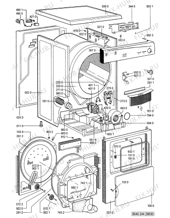 Схема №1 EP 249 с изображением Декоративная панель для сушильной машины Whirlpool 481245210488