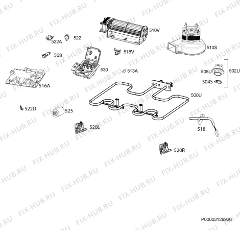 Взрыв-схема плиты (духовки) Ikea EFTERSMAK 20411915 - Схема узла Electrical equipment