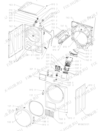 Схема №2 AZA HP 8850 с изображением Модуль (плата) для стиралки Whirlpool 481010627261