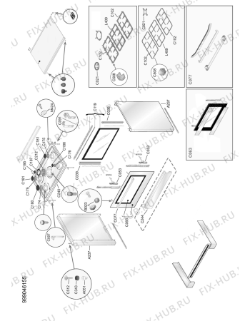 Схема №1 ACM 244/IX с изображением Уплотнение для духового шкафа Whirlpool 482000017216