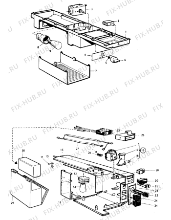 Взрыв-схема холодильника Electrolux TR1178 - Схема узла Refrigerator electrical equipment