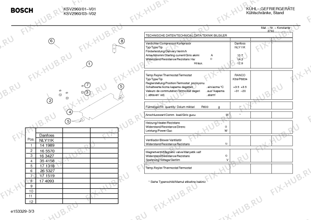 Схема №1 KSV2960 с изображением Панель управления для холодильника Bosch 00356466