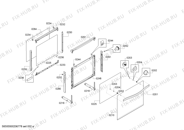 Схема №1 3HB4840X0 с изображением Панель управления для плиты (духовки) Bosch 11022909