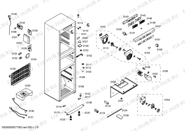 Схема №1 KGF33240 с изображением Крышка для холодильника Bosch 00239549