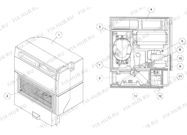 Взрыв-схема сушильного шкафа Asko DC7794HPW (465265) - Схема узла 02