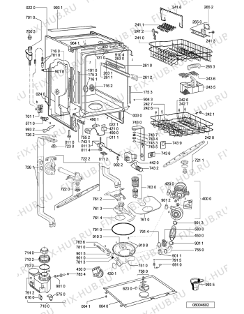 Схема №1 ADP 7530/1 IX с изображением Панель для электропосудомоечной машины Whirlpool 481245372974