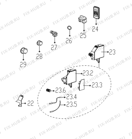 Схема №1 KAS26NF1DCINVL (416884) с изображением Элемент корпуса для сплит-системы Gorenje 426799