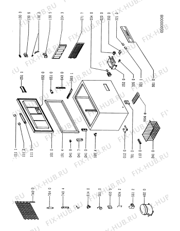 Схема №1 AFG 038/KO/H с изображением Ручка регулировки для холодильной камеры Whirlpool 481928228612