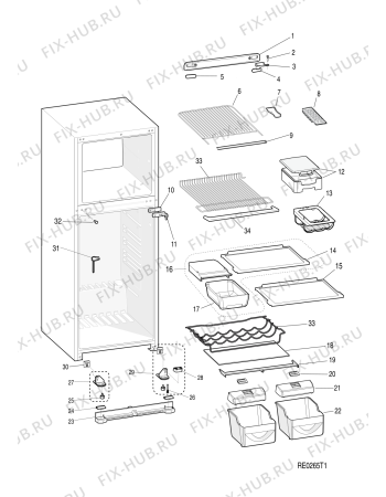 Взрыв-схема холодильника Ariston NMTM1911VEX (F054281) - Схема узла