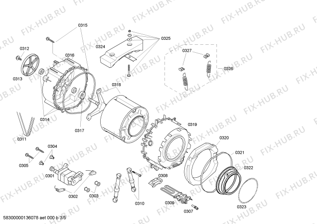 Схема №1 WM16E391 E 16.39 с изображением Панель управления для стиралки Siemens 00667715