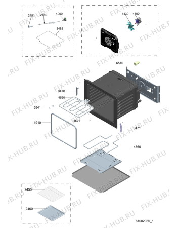 Схема №1 AKZM 751/NB с изображением Обшивка для духового шкафа Whirlpool 480121101721