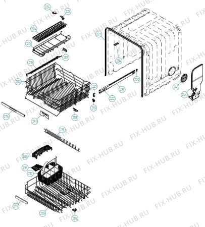 Взрыв-схема посудомоечной машины Asko D5233 XL FI SE   -Fullintegrerad (338471, DW70.3) - Схема узла 02