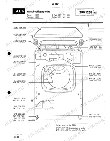 Взрыв-схема посудомоечной машины Aeg LAV530 - Схема узла Section1