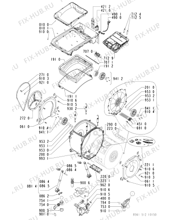 Схема №1 AWT 5125 с изображением Обшивка для стиралки Whirlpool 481245216738