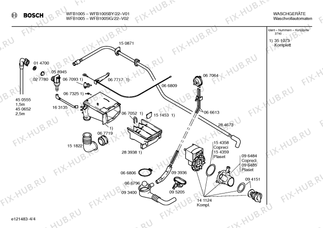 Схема №1 WFB1005BY BOSCH WFB 1005 с изображением Панель управления для стиральной машины Bosch 00350346