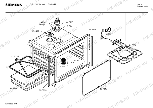 Схема №1 HE27055 с изображением Инструкция по эксплуатации для духового шкафа Siemens 00583400