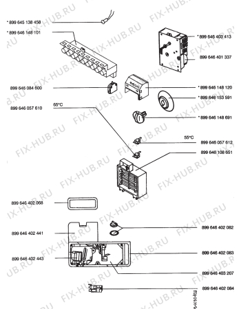Взрыв-схема посудомоечной машины Zoppas PB76W - Схема узла Section 6