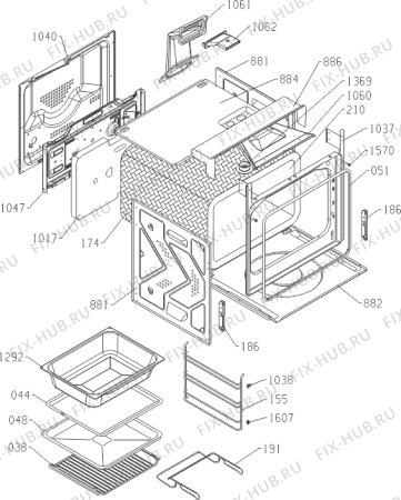 Схема №2 BLG7226W (372321, EVP241-444M) с изображением Дверка для плиты (духовки) Gorenje 410227