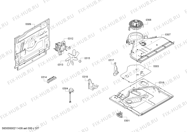 Схема №1 HXR390G50Z с изображением Столешница для плиты (духовки) Bosch 00717597