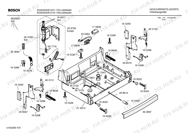 Схема №2 SE55A532EU с изображением Инструкция по установке/монтажу для посудомойки Siemens 00587441