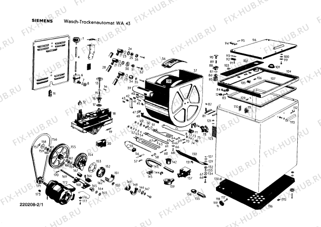 Схема №1 WA41 с изображением Шланг для стиралки Siemens 00190602