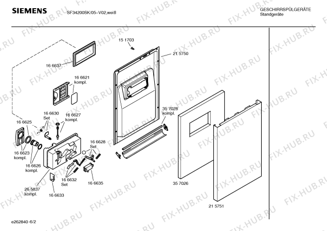 Схема №1 SF34200SK с изображением Инструкция по эксплуатации для посудомойки Siemens 00529385