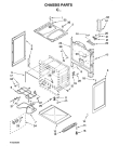 Схема №1 RF114PXSQ с изображением Панель для плиты (духовки) Whirlpool 482000011629
