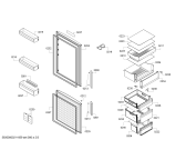 Схема №1 KGE362W4A Bosch с изображением Дверь морозильной камеры для холодильной камеры Bosch 00777985