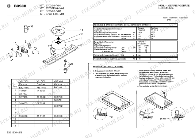 Взрыв-схема холодильника Bosch GTL3703 - Схема узла 02