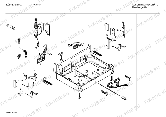 Взрыв-схема посудомоечной машины Kueppersbusch SGIKBA1 IG634.1 - Схема узла 05