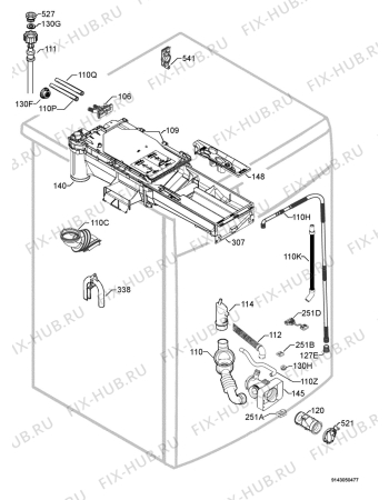 Взрыв-схема стиральной машины Electrolux EWFM14580W - Схема узла Hydraulic System 272