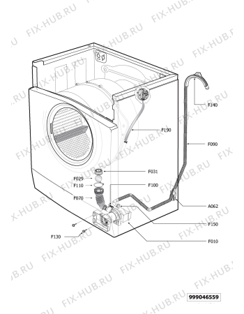 Схема №1 AWG 310 D UA с изображением Гидрошланг для стиралки Whirlpool 480111101266
