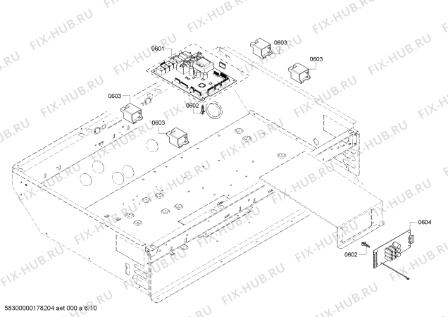 Схема №1 PRD366GHU с изображением Кабель для плиты (духовки) Bosch 00754937