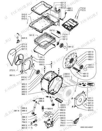 Схема №1 AWE 8725 с изображением Декоративная панель для стиралки Whirlpool 481245214638