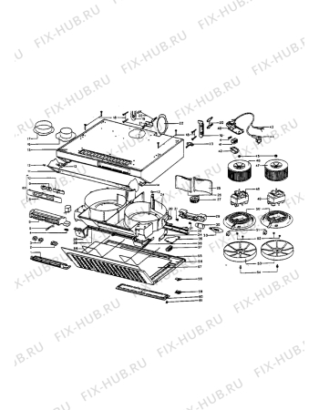 Взрыв-схема вытяжки Zanussi ZH7633 - Схема узла Commands