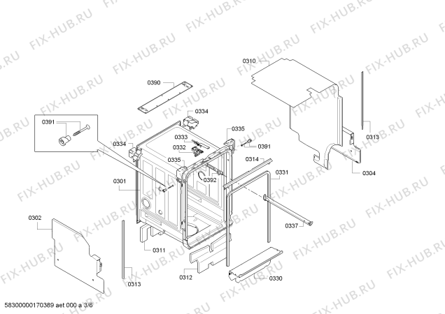 Схема №2 DRI4505 с изображением Модуль управления для посудомойки Bosch 00658628