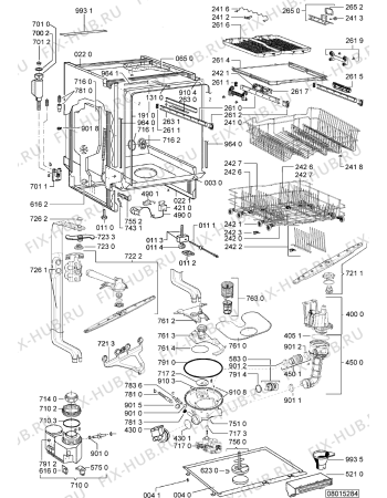 Схема №1 ADG 987/2 WH с изображением Панель для посудомойки Whirlpool 480140100989