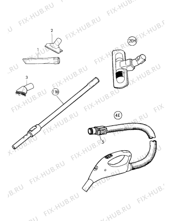 Взрыв-схема пылесоса Electrolux Z5045 - Схема узла Accessories