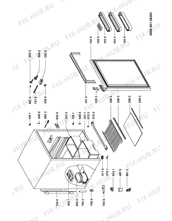 Схема №1 FIS-160 с изображением Ящик (корзина) для холодильника Whirlpool 481241828586