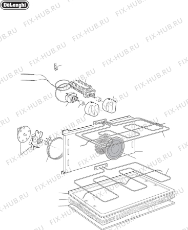 Схема №1 A106G с изображением Субмодуль для электропечи DELONGHI 35C1019UD1