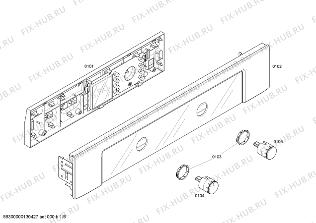 Схема №1 HBL3420UC с изображением Панель управления для плиты (духовки) Bosch 00479341