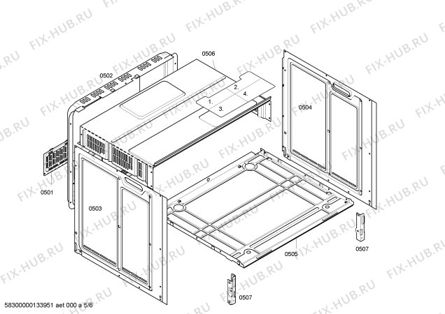 Схема №1 CH10420 с изображением Панель управления для электропечи Bosch 00673228