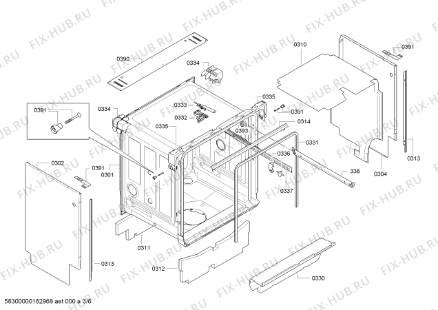 Взрыв-схема посудомоечной машины Jenn Air JDB9600CWS - Схема узла 03