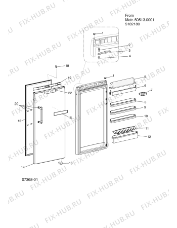 Взрыв-схема холодильника Ariston SD1722J (F044307) - Схема узла