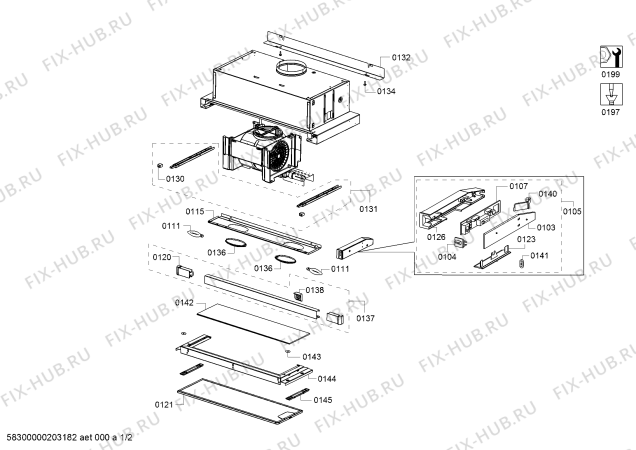 Схема №1 DHI646CQ Bosch с изображением Панель управления для вытяжки Bosch 00771927