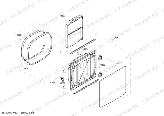 Схема №1 WTL6106GB Classixx Condenser с изображением Сменная пленка для сушилки Bosch 00483549