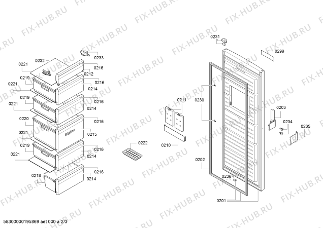 Схема №2 CE729EW31 с изображением Дверь для холодильной камеры Bosch 00715885